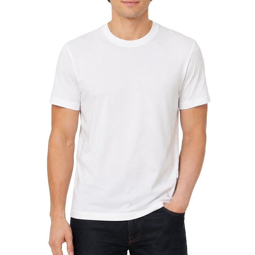 NWT Alfani Men's Small Mercerized Tee Shirt Bright White Cotton